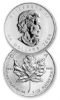 Picture of Canadian Platinum Maple Leafs 1/4 Troy oz