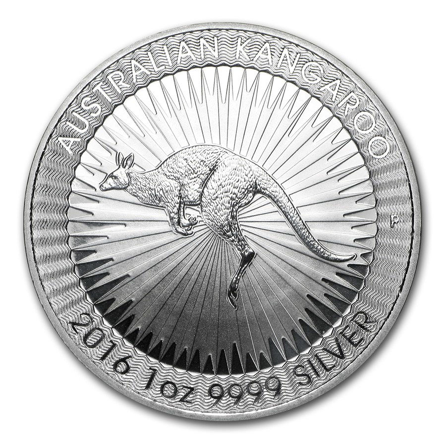Picture of Australian Silver Kangaroo Coins - Random Year - Tube of 25