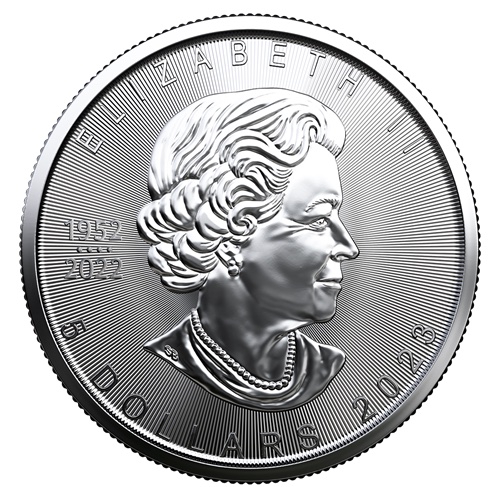 2023 Canadian Silver Maple Leaf 1 oz Bullion Coin Obverse