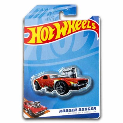 Picture of 2024 Pamp Suisse Rodger Dodger Hotwheels Shaped 1 oz Silver Coin - In Assay