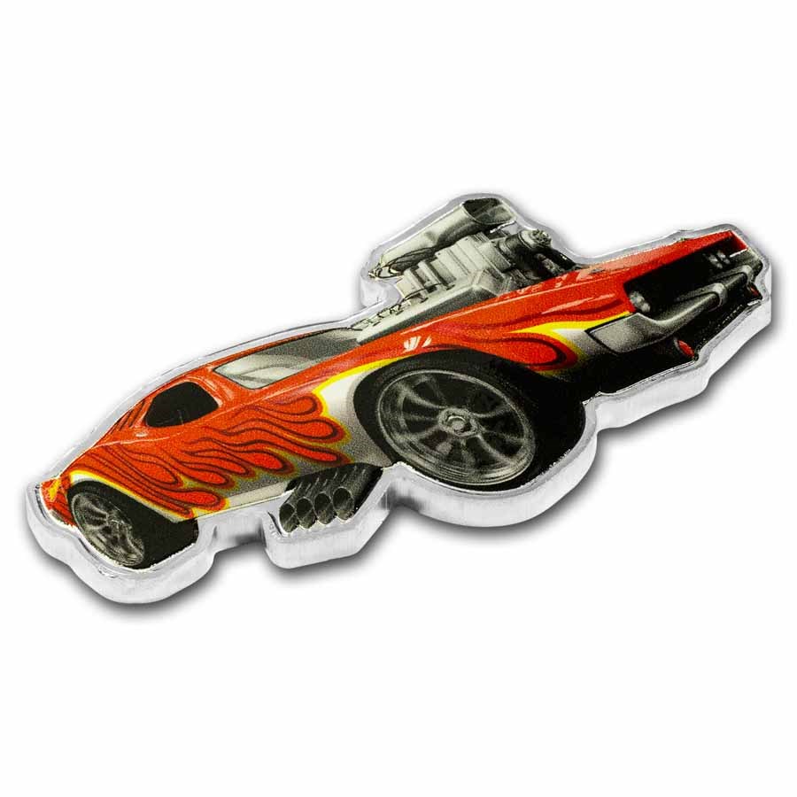Picture of 2024 Pamp Suisse Rodger Dodger Hotwheels Shaped 1 oz Silver Coin - In Assay