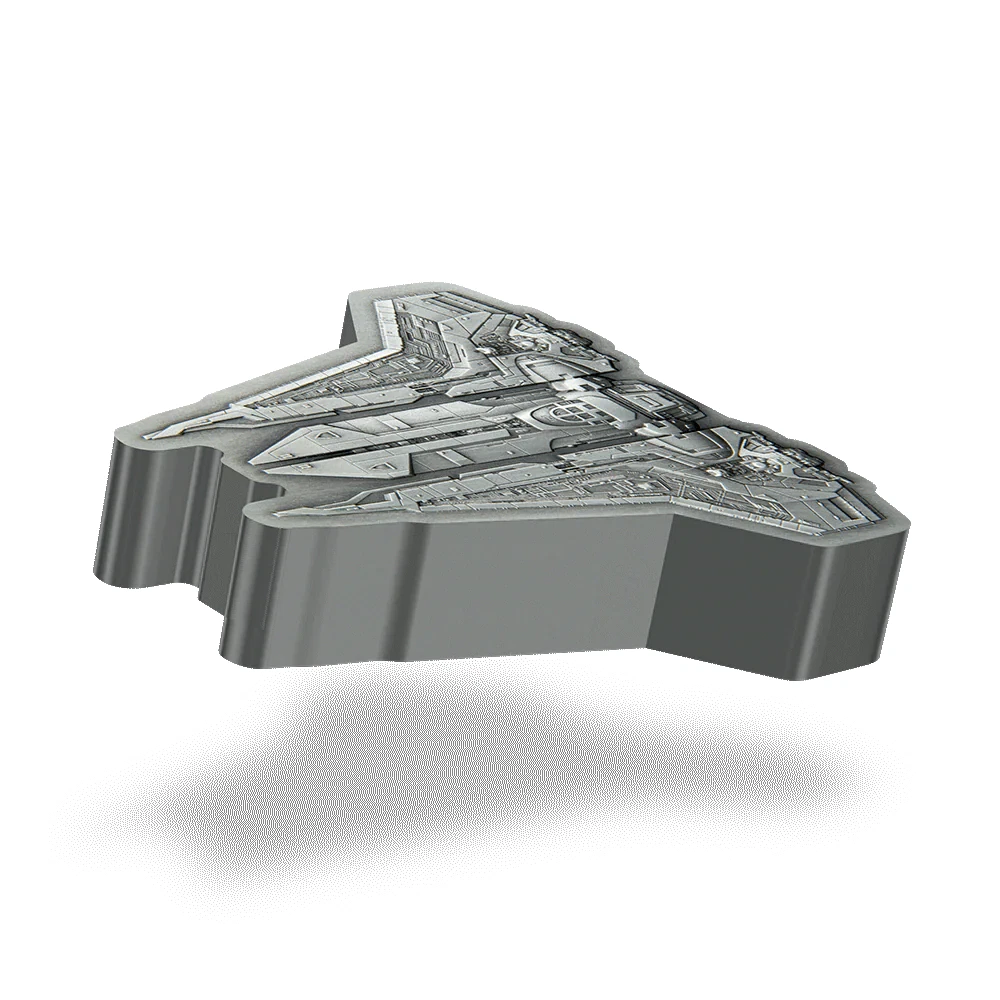 Picture of 2023 Niue Star Wars Mandalorian Bo-Katan's Gauntlet Starfighter 3 oz Silver Coin