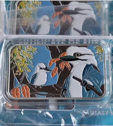 Picture of Fantasy Mind Bullion Kookaburra Jedi 1 oz Colorized Silver Bar - In Capsule