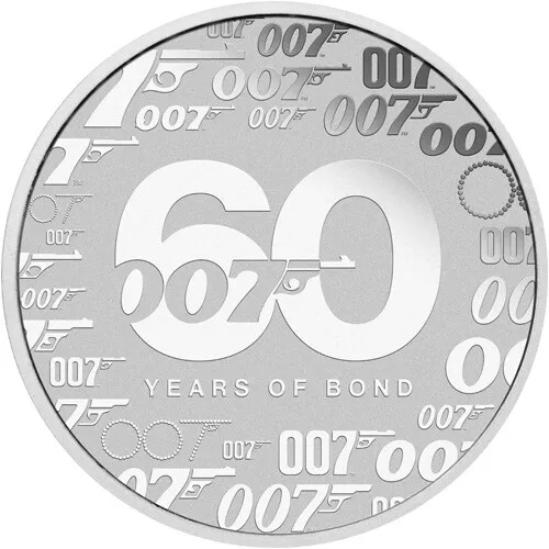Picture of 2022 Perth Mint 60 Years of Bond 1 oz Silver Coin - In Mint Capsule