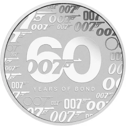Picture of 2022 Perth Mint 60 Years of Bond 1 oz Silver Coin - In Mint Capsule
