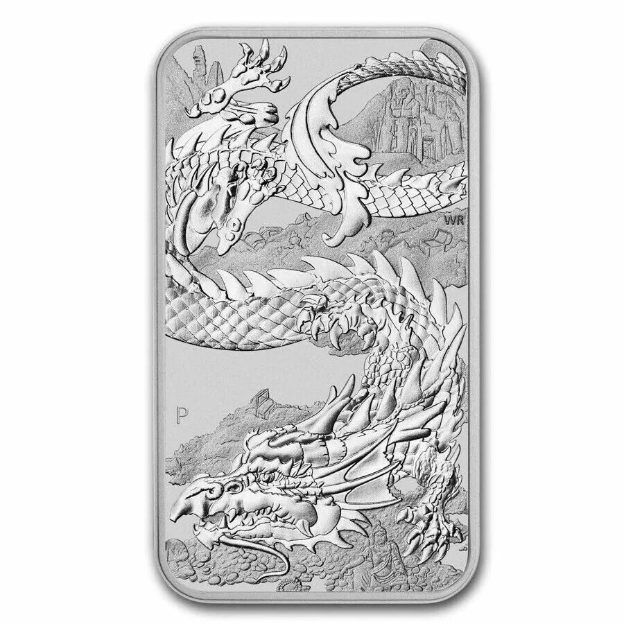 Picture of 2023 Perth Mint Australian Lunar Dragon 1 oz Silver Bar