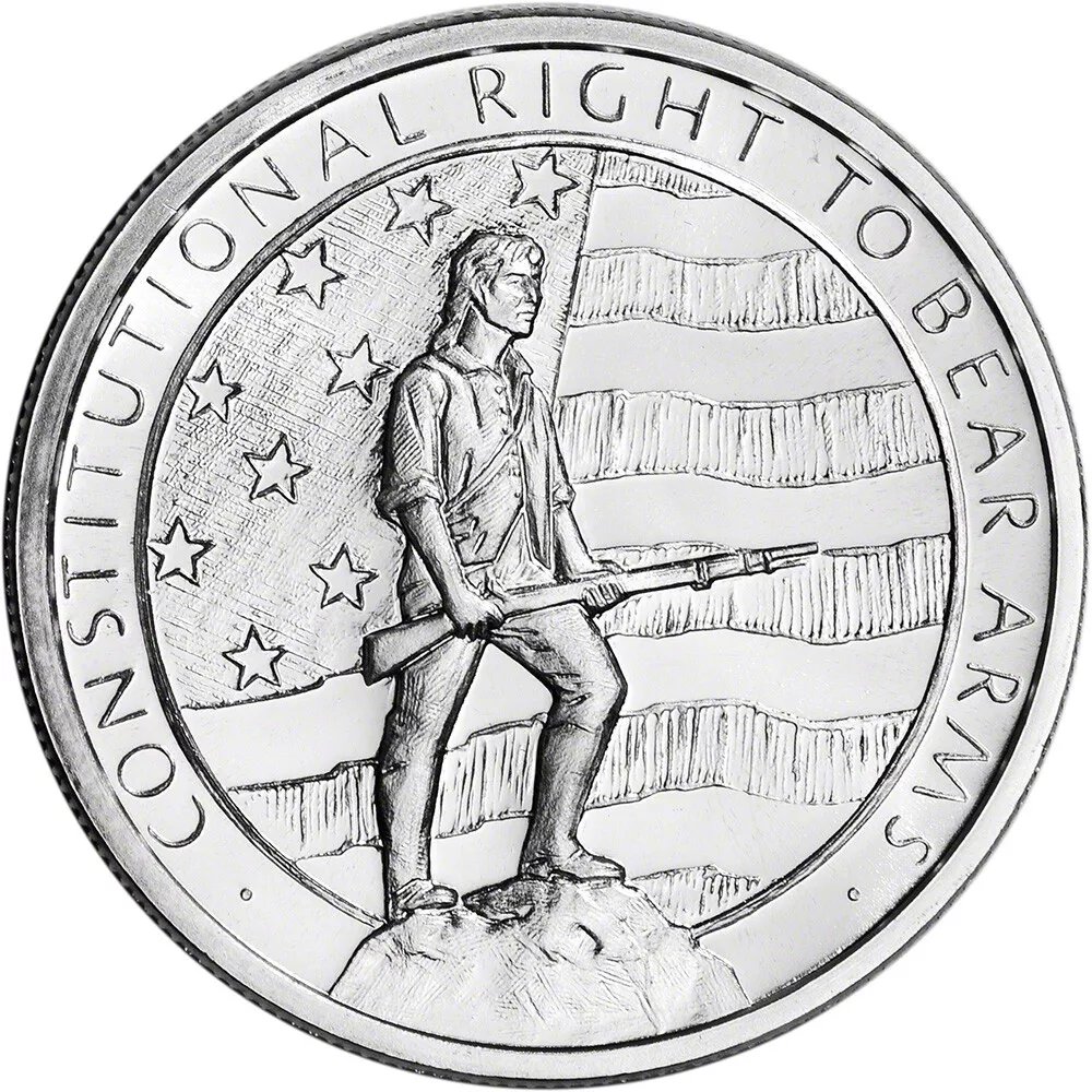 Picture of Golden State Mint Second (2nd) Amendment - Right to Bear Arms 1 oz Silver Round