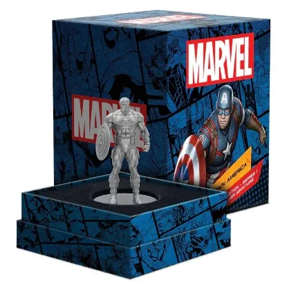 Picture of 2023 New Zealand Mint Marvel Captain America 3D Miniature 150 Gram Silver