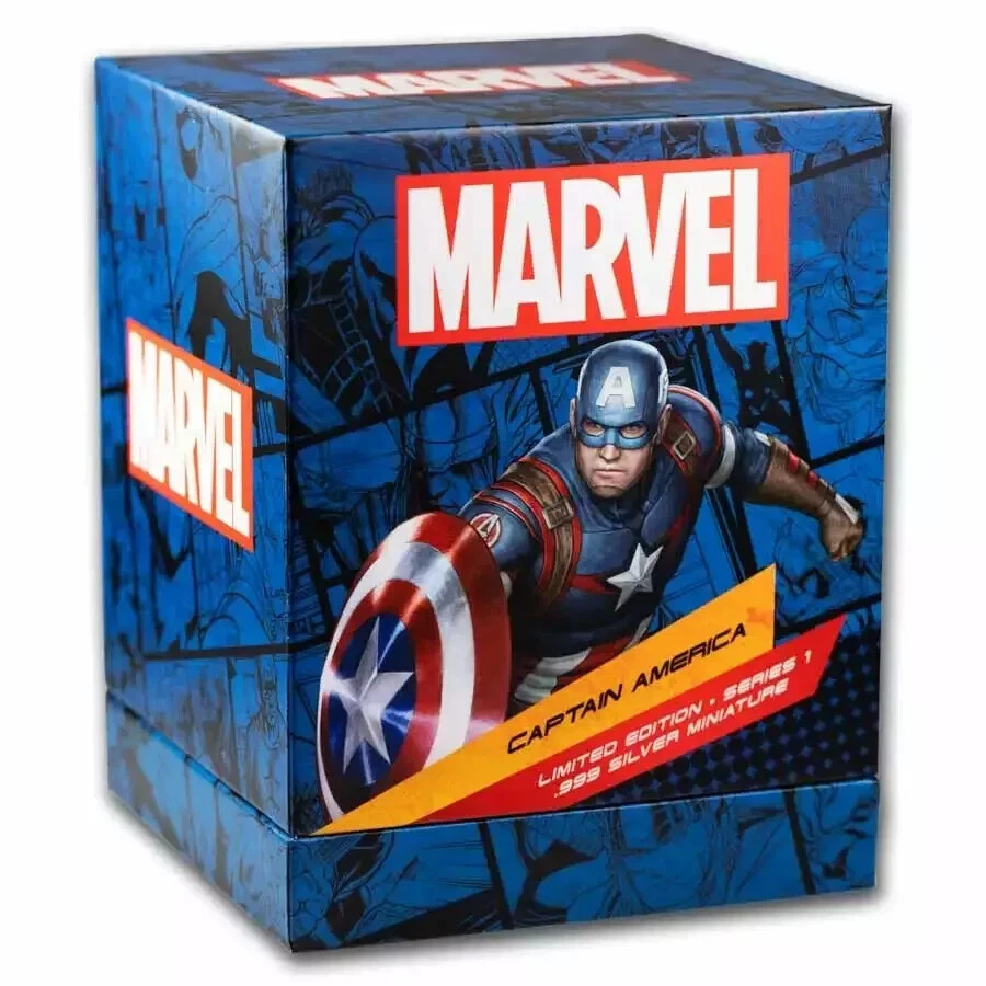 Picture of 2023 New Zealand Mint Marvel Captain America 3D Miniature 150 Gram Silver