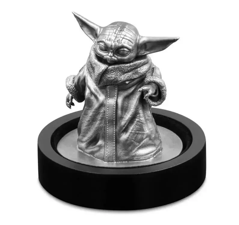 Picture of 2021 Star Wars Mandalorian The Child (Grogu) 3D Miniature 150 Gram .925 Silver