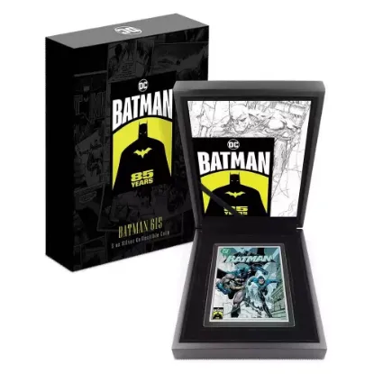Picture of 2024 New Zealand Mint DC Batman 85th Anni # 615 Comic 5 oz Colorized Silver Coin