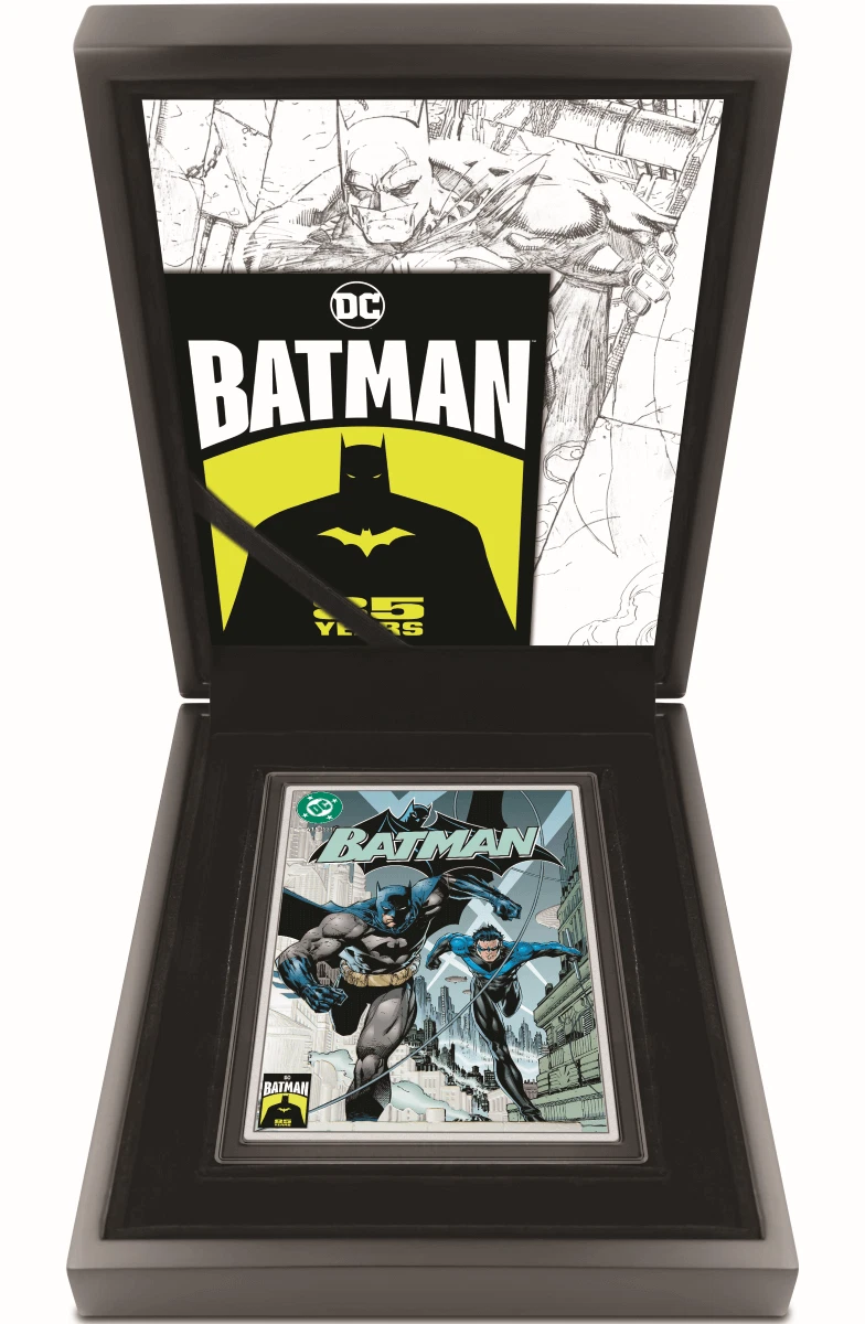 Picture of 2024 New Zealand Mint DC Batman 85th Anni # 615 Comic 5 oz Colorized Silver Coin