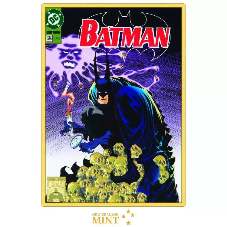 Picture of 2024 New Zealand Mint DC Batman 85th Anni # 516 Comic 5 oz Colorized Silver Coin