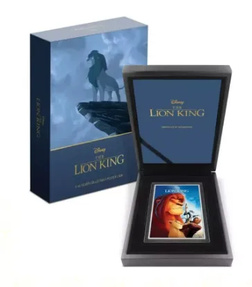 Picture of 2024 New Zealand Mint Disney The Lion King Movie Poster 5 oz Proof Silver Coin