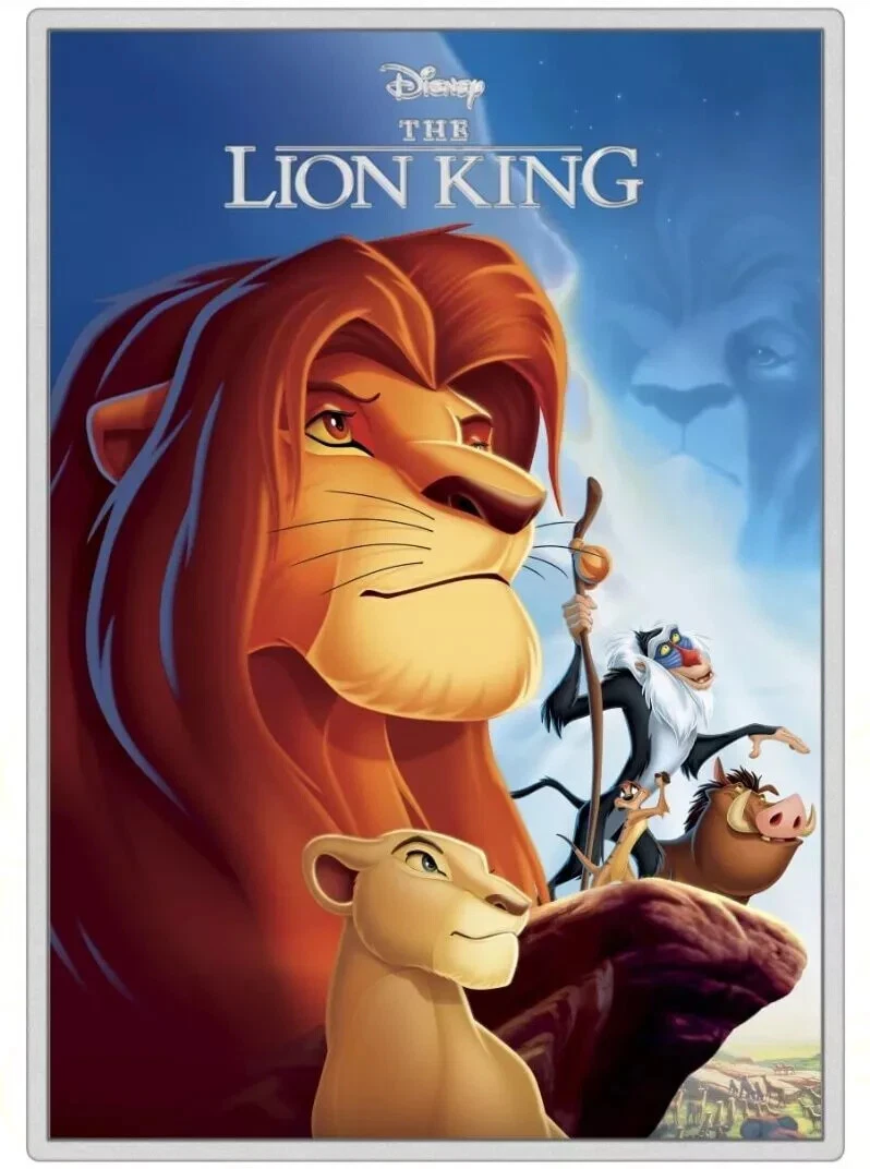 Picture of 2024 New Zealand Mint Disney The Lion King Movie Poster 5 oz Proof Silver Coin