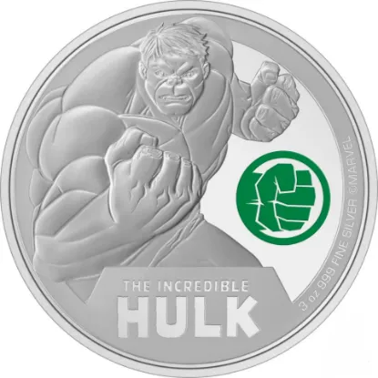 Picture of 2024 New Zealand Mint Marvel Classics - The Incredible Hulk 3 oz Silver Coin