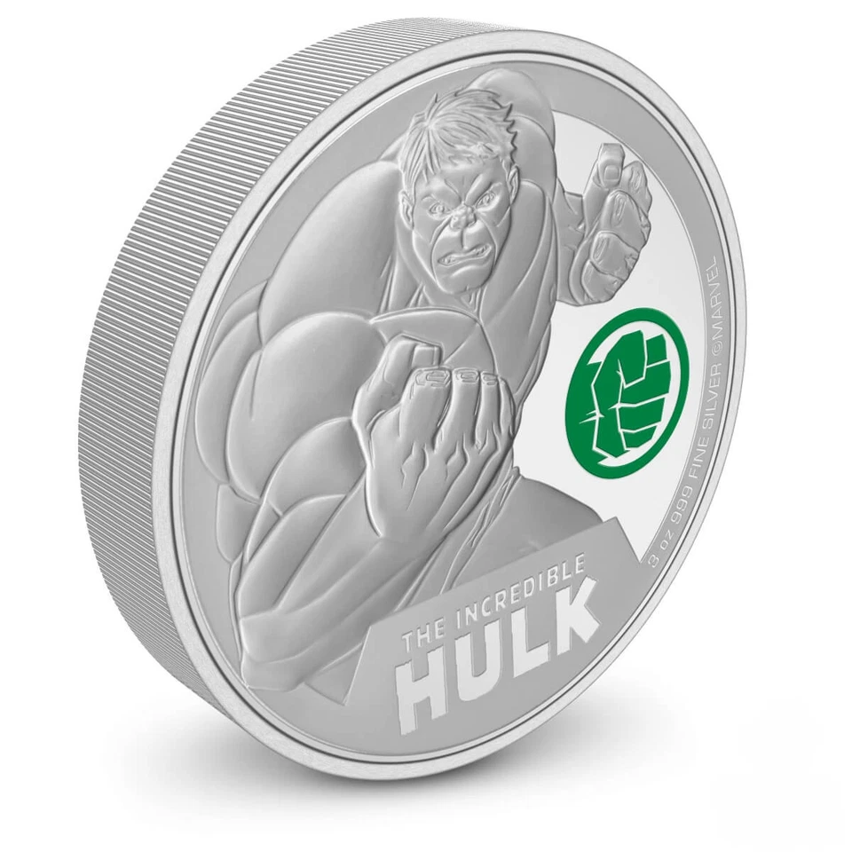 Picture of 2024 New Zealand Mint Marvel Classics - The Incredible Hulk 3 oz Silver Coin