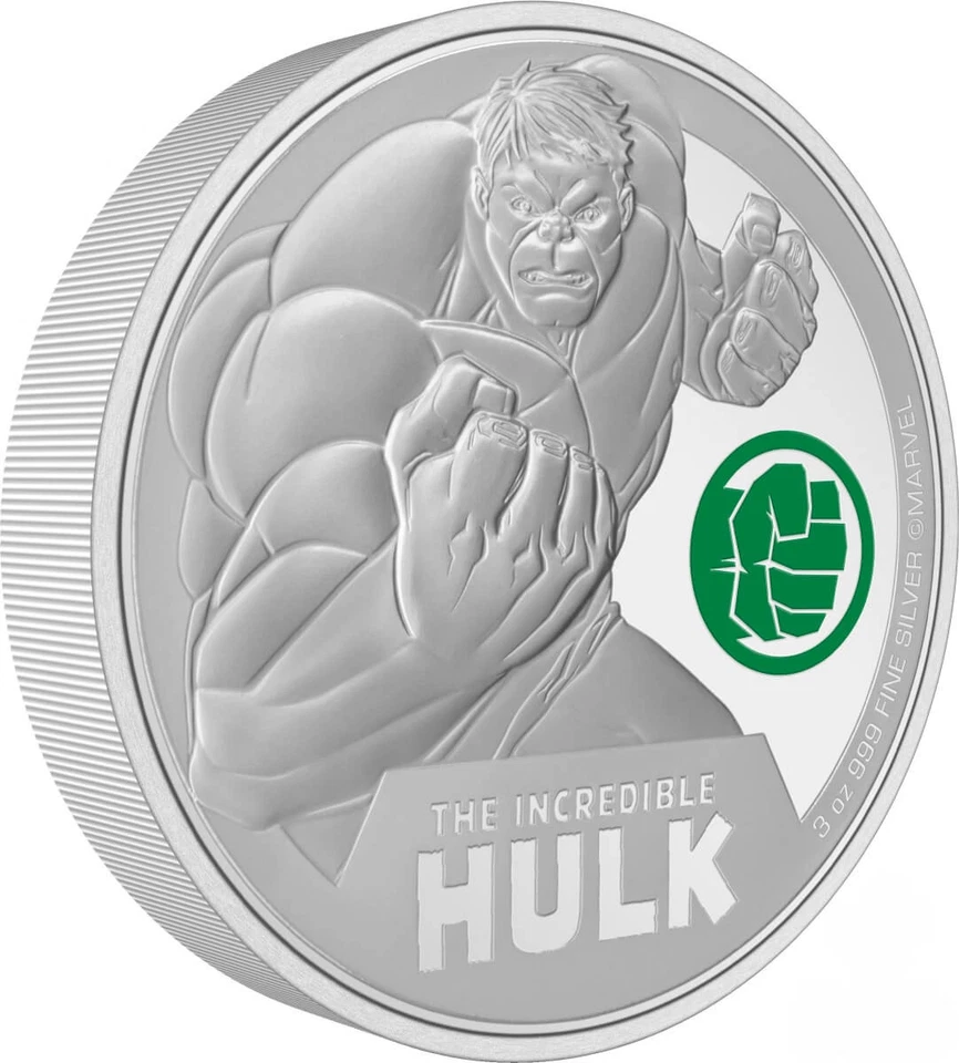 Picture of 2024 New Zealand Mint Marvel Classics - The Incredible Hulk 3 oz Silver Coin