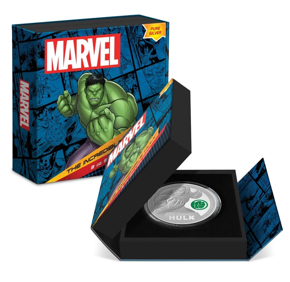 Picture of 2024 New Zealand Mint Marvel Classics - The Incredible Hulk 3 oz Silver Coin