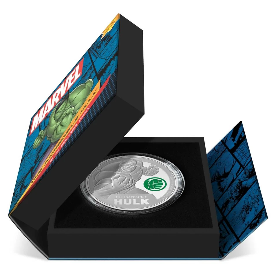 Picture of 2024 New Zealand Mint Marvel Classics - The Incredible Hulk 3 oz Silver Coin