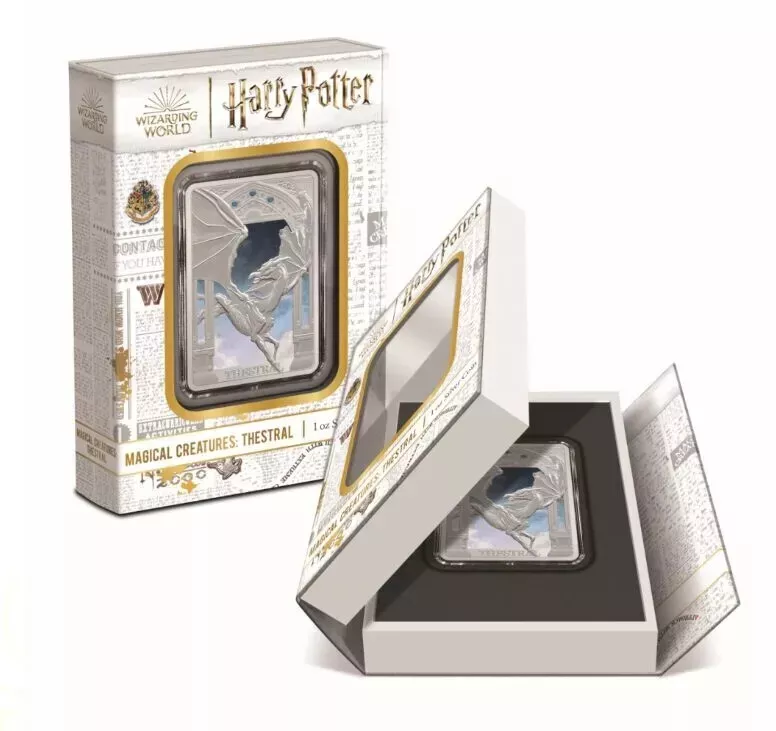 Picture of 2024 Niue Harry Potter Magical Creatures: Thestral 1 oz Colorized Silver Coin