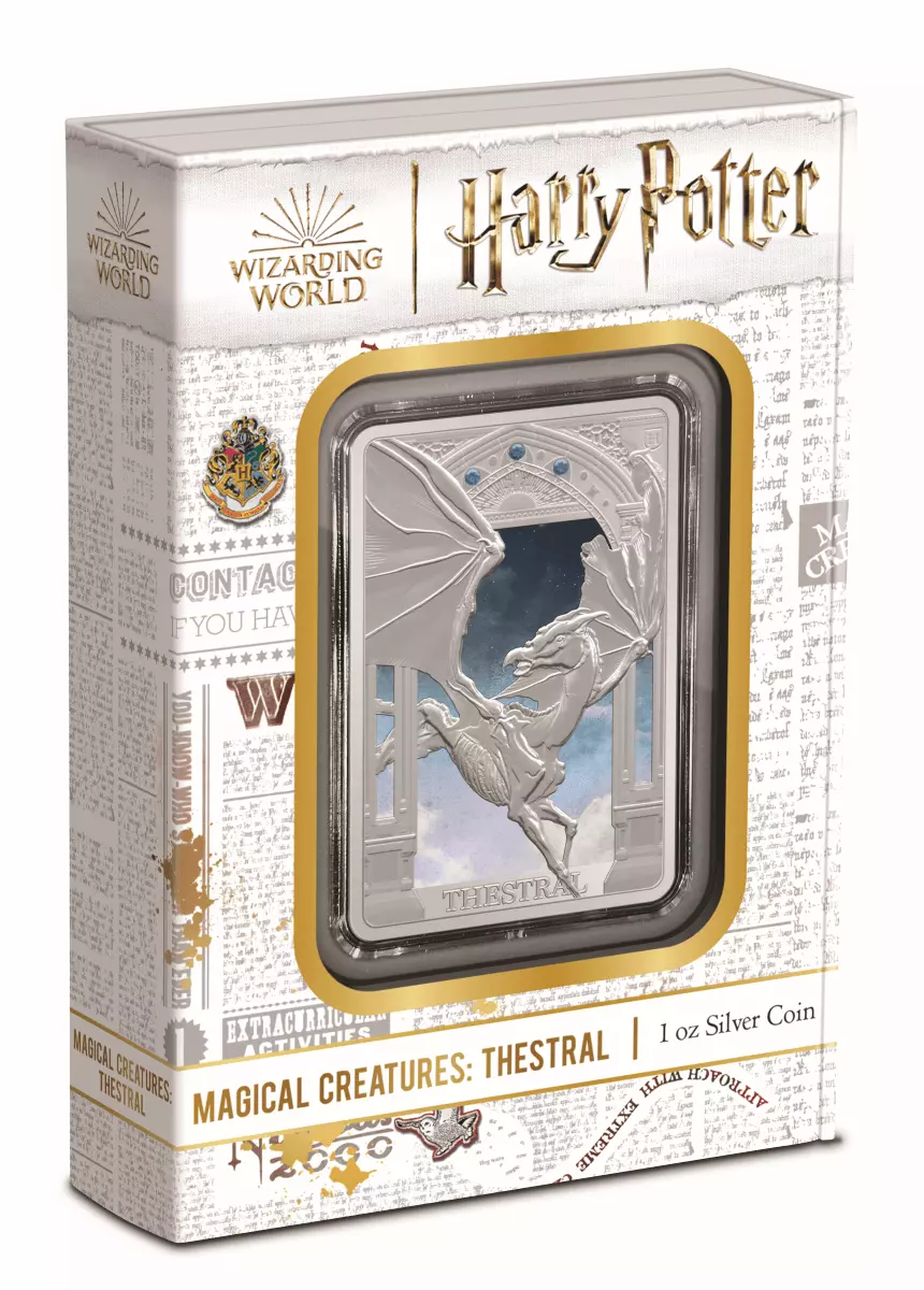 Picture of 2024 Niue Harry Potter Magical Creatures: Thestral 1 oz Colorized Silver Coin