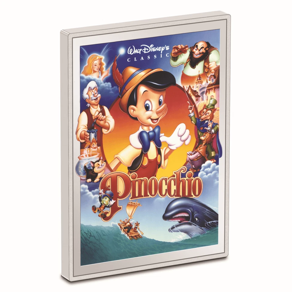 Picture of 2024 New Zealand Mint Disney Pinocchio 5 oz Colorized Proof Silver Poster Coin