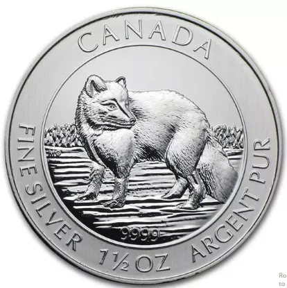 Picture of 2014 Royal Canadian Mint (RCM) Canada Arctic Fox 1.5 oz Silver Coin