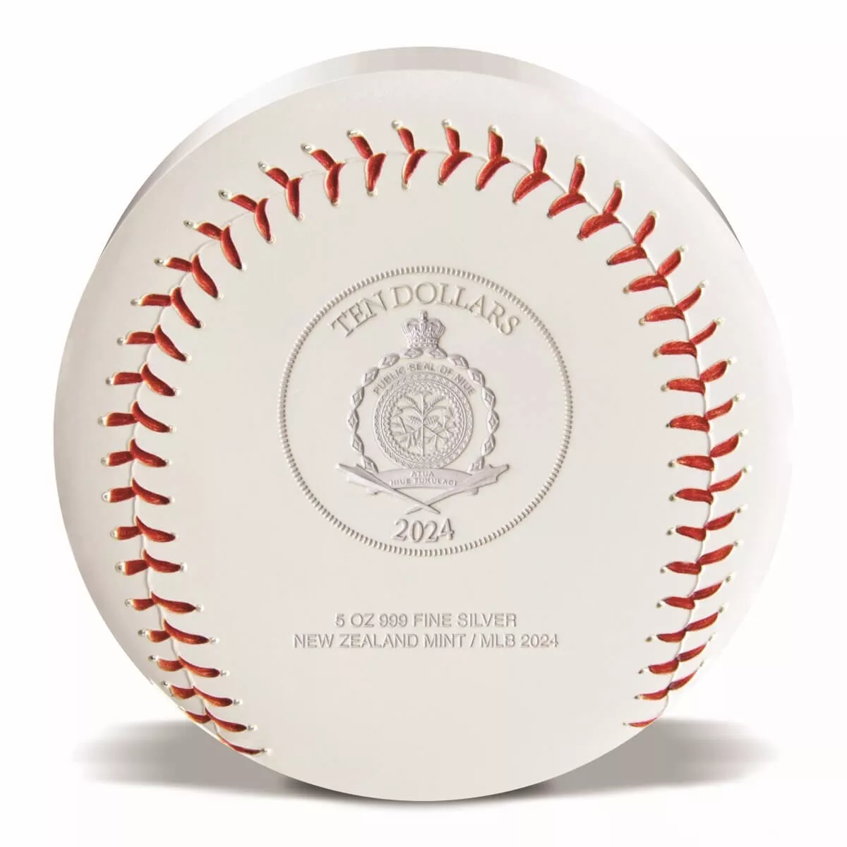 Picture of 2024 Niue Major League Baseball (Mlb) Logo 5 oz Colorized Silver Coin (Box/Coa)
