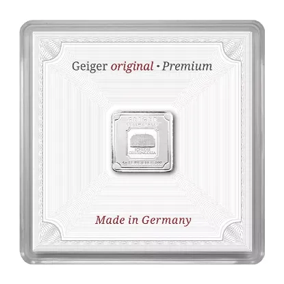 Picture of Geiger Edelmetalle Original - 1 Gram Silver Square - In Capsule