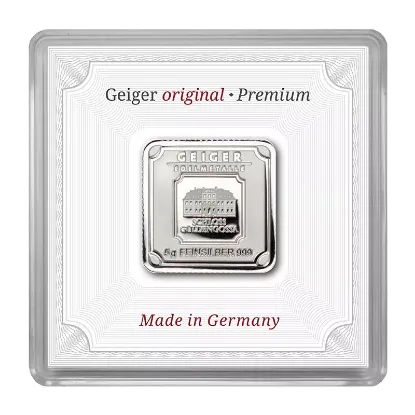 Picture of Geiger Edelmetalle Original - 5 Gram Silver Square - In Capsule