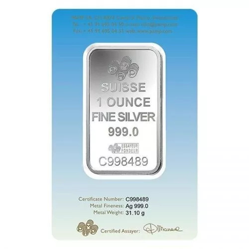 Picture of Pamp Suisse Religious Series - Am Yisrael Chai! 1 oz Silver Bar - In Assay