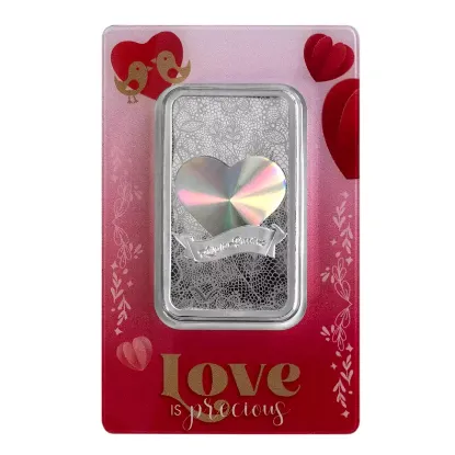 Picture of 2024 Pamp Love is Precious Heart Holographic 50 Gram Silver Bar - In Assay