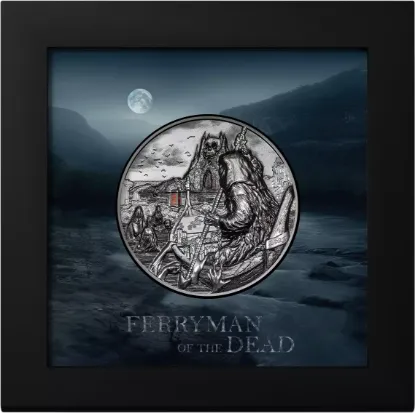 Picture of 2023 CIT Ferryman of the Dead: Charon 3 oz UHR Black Proof Silver Coin - 30417