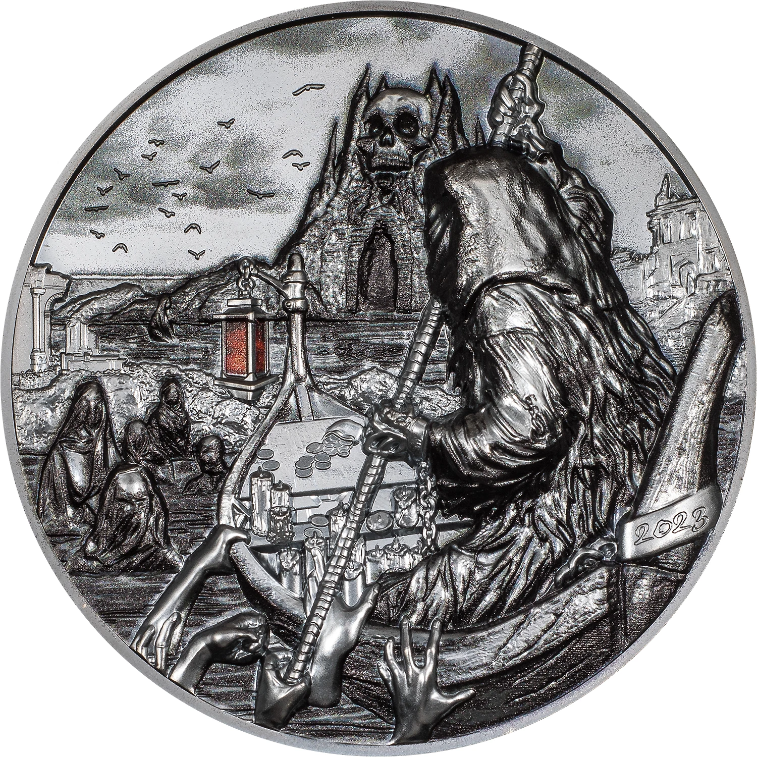 Picture of 2023 CIT Ferryman of the Dead: Charon 3 oz UHR Black Proof Silver Coin - 30417