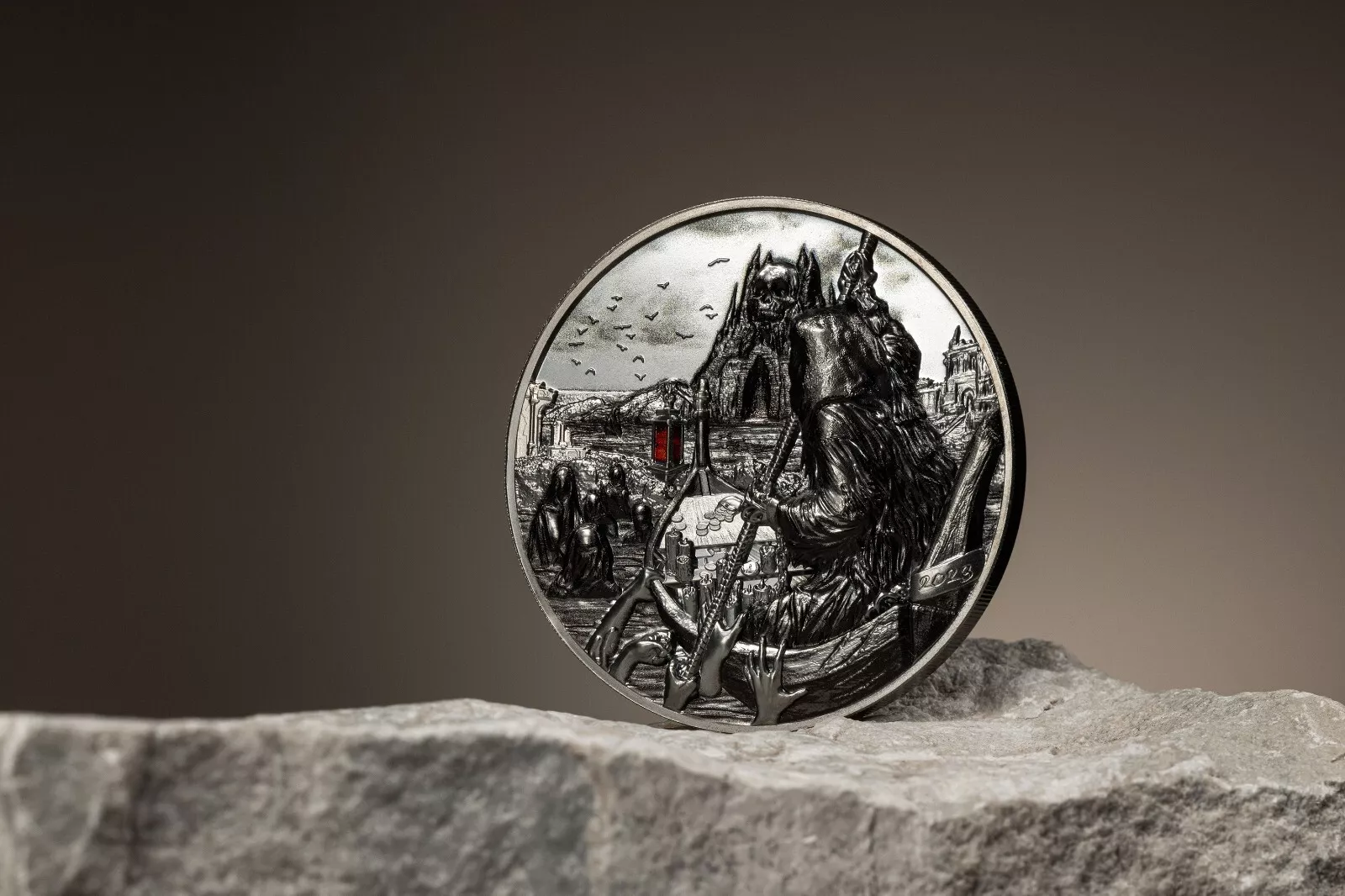 Picture of 2023 CIT Ferryman of the Dead: Charon 3 oz UHR Black Proof Silver Coin - 30417