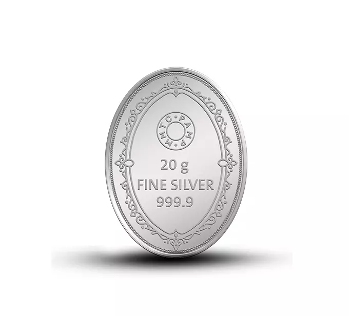 Picture of Pamp MMTC King Oval Shaped 20 Gram Silver Coin - In Card