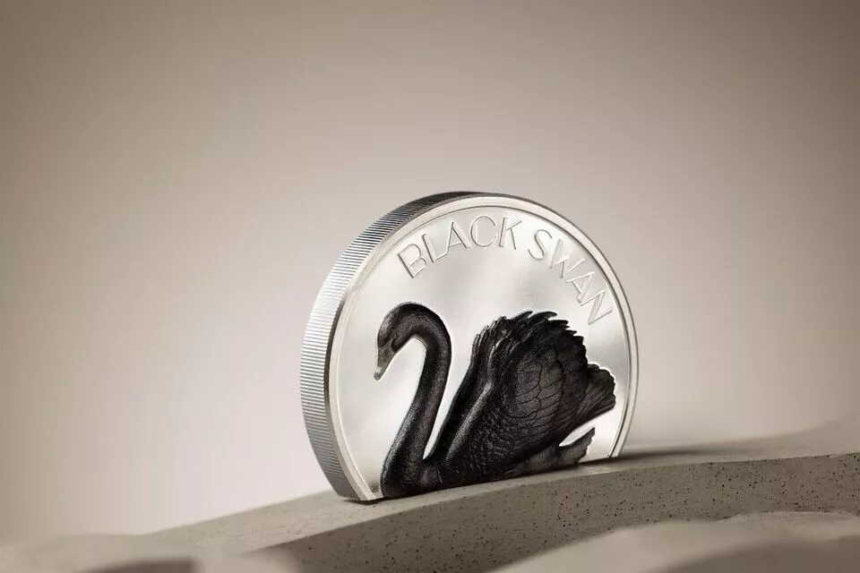 Picture of 2032 CIT Black Swan 2 oz Ultra High Relief Black Proof Silver Coin - 30254