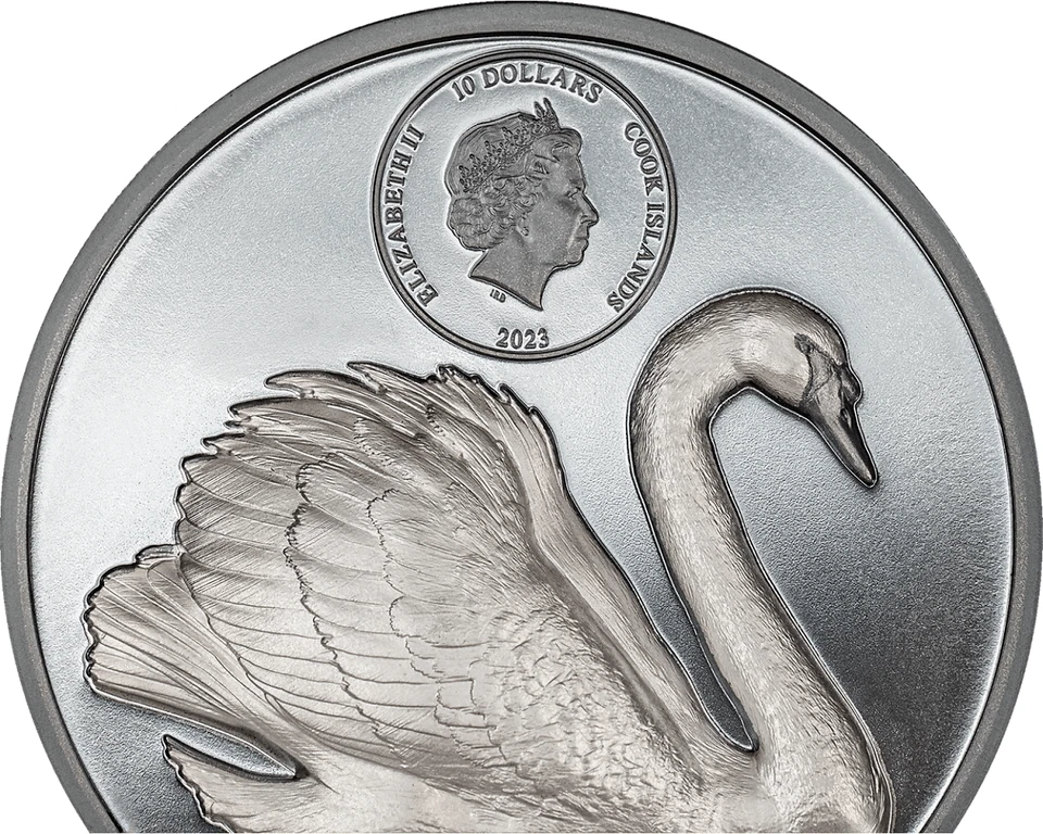 Picture of 2032 CIT Black Swan 2 oz Ultra High Relief Black Proof Silver Coin - 30254