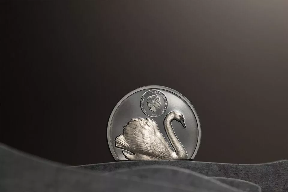 Picture of 2032 CIT Black Swan 2 oz Ultra High Relief Black Proof Silver Coin - 30254