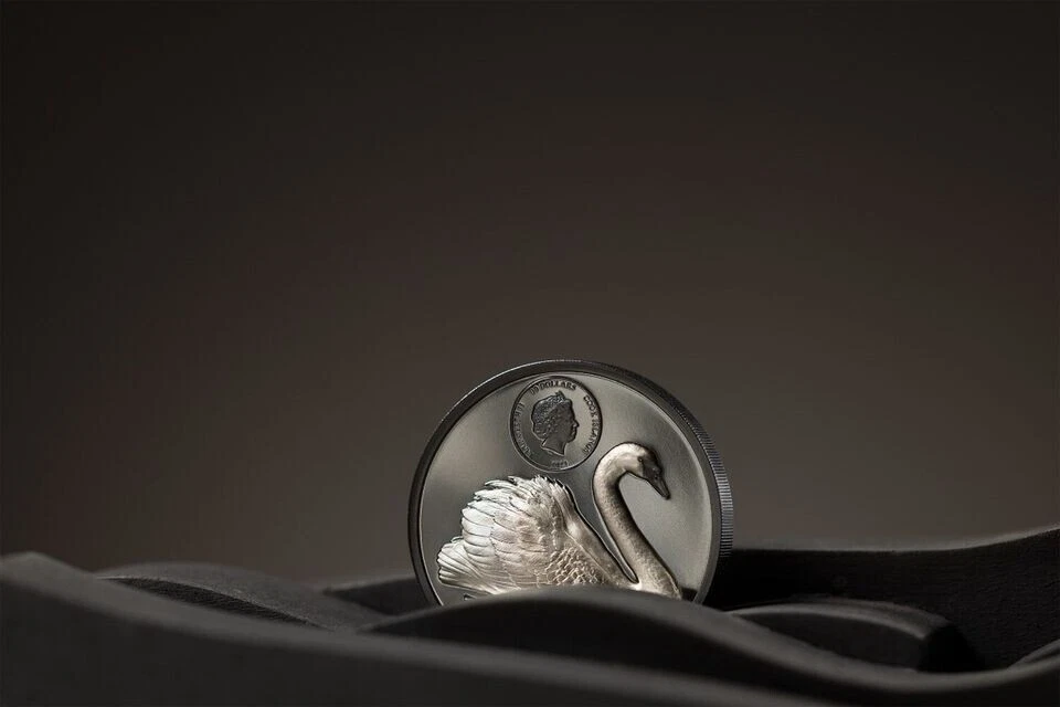 Picture of 2032 CIT Black Swan 2 oz Ultra High Relief Black Proof Silver Coin - 30254