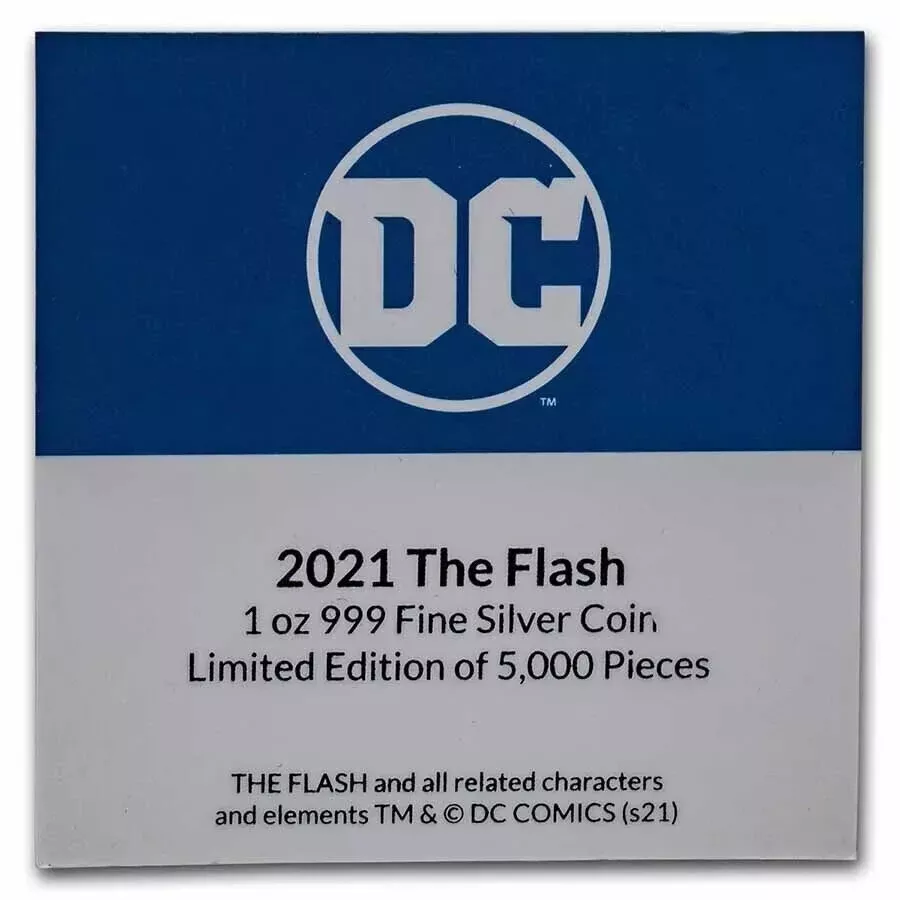 Picture of 2021 New Zealand Mint DC Heroes The Flash 1 oz Colorized Proof Silver Coin