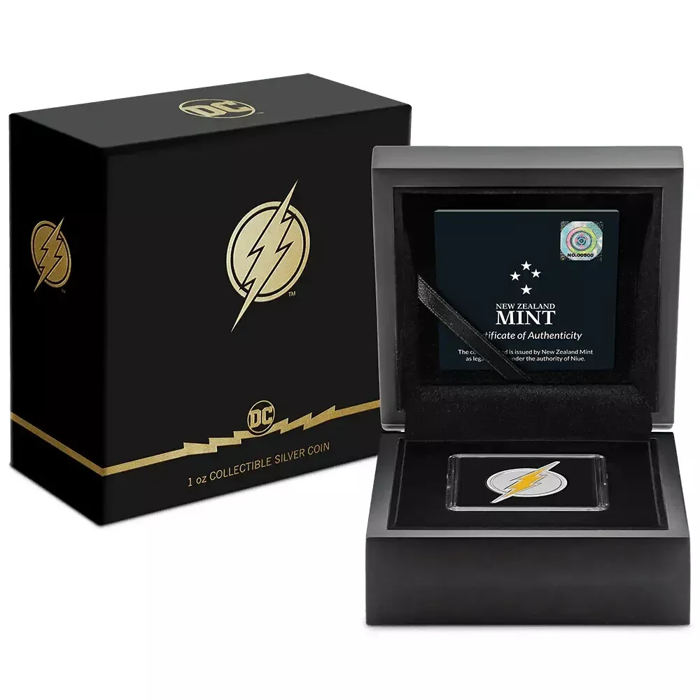 Picture of 2021 New Zealand Mint DC Heroes The Flash 1 oz Colorized Proof Silver Coin