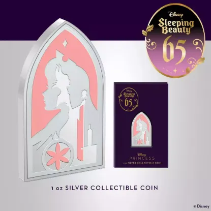 Picture of 2024 New Zealand Mint Disney Sleeping Beauty 65th 1 oz Colorized Silver Coin