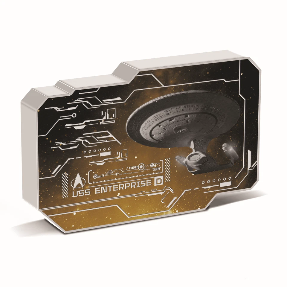 Picture of 2024 Niue Star Trek NCC 1701-D U.S.S Enterprise 1 oz Silver Colorized Proof Coin