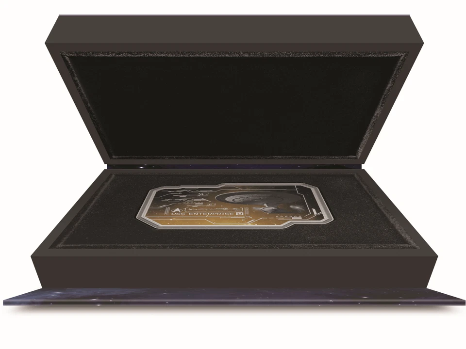 Picture of 2024 Niue Star Trek NCC 1701-D U.S.S Enterprise 1 oz Silver Colorized Proof Coin