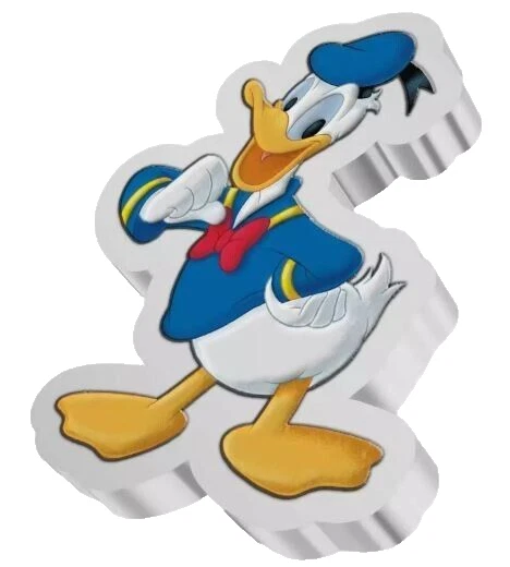 Picture of 2021 New Zealand Mint Disney Donald Duck Shaped 1 oz Colorized Silver Coin