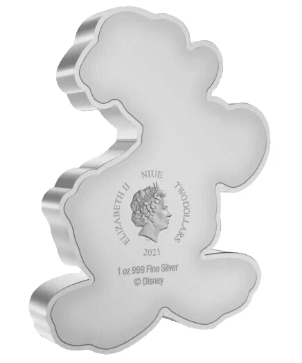 Picture of 2021 New Zealand Mint Disney Donald Duck Shaped 1 oz Colorized Silver Coin