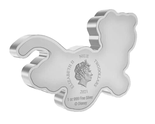 Picture of 2021 New Zealand Mint Disney Pluto Shaped 1 oz Colorized Silver Proof Coin