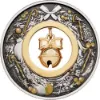 Picture of 2022 Perth Mint Christmas Holiday Jingle Bell 2 oz Antiqued Gilded Silver Coin